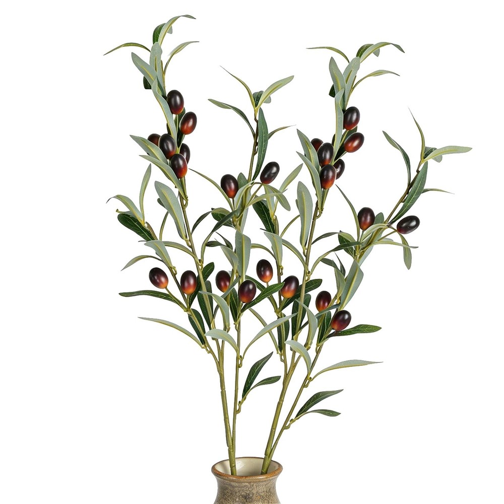 Artificial Olive Branch Stems Farmhouse Wedding Decor Vase Filler 28.8in