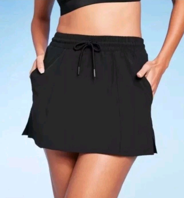 Kona Sol - Women's Quick Dry Board Skirt With Pockets - Black - Extra Large