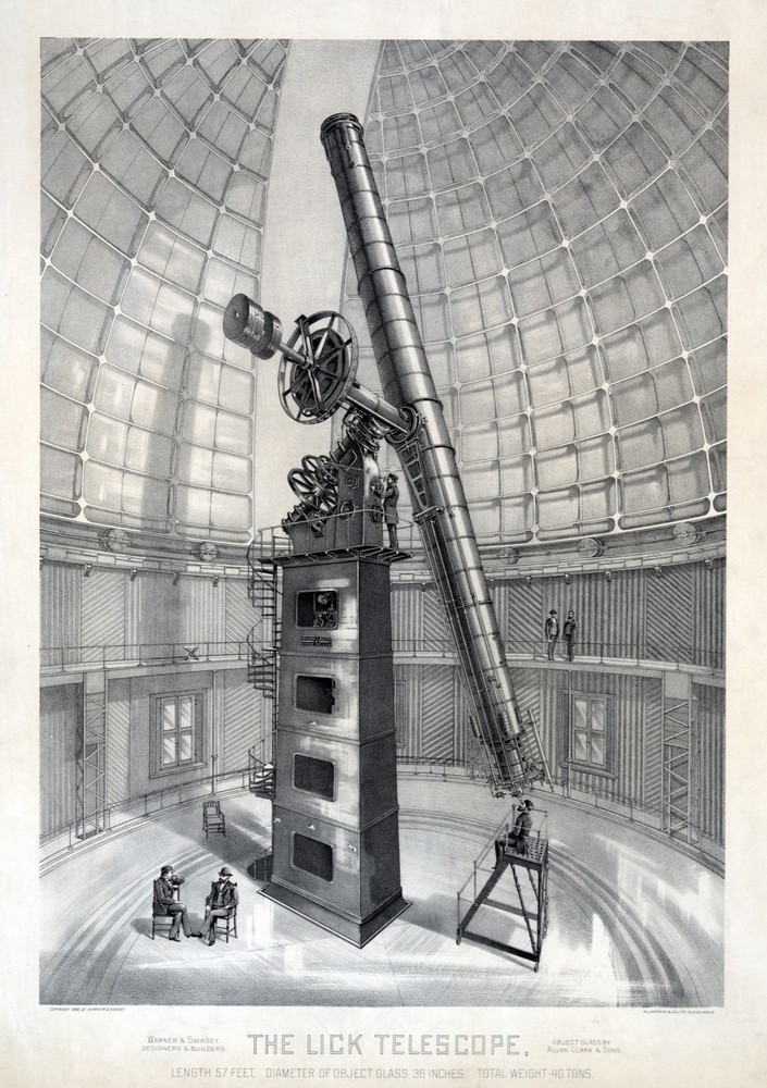 9502.Decoration Poster.Room Wall art.Home decor.Lick Telescope drawing sketch