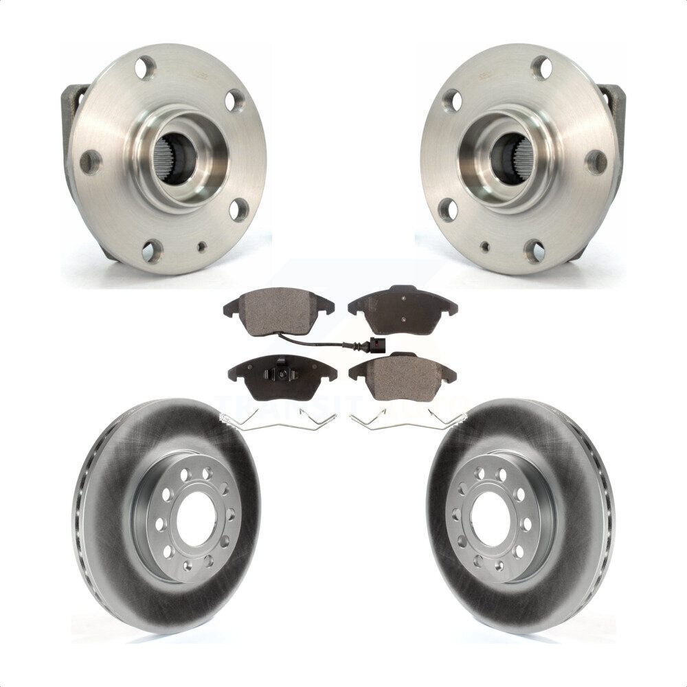 Hub Bearing Assembly Coated Disc Brake Rotor Pad Front Kit For Volkswagen Rabbit