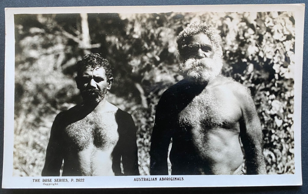 1920s ORIGINAL PHOTOGRAPH POSTCARD ROSE SERIES AUSTRALIAN ABORIGINALS FREE POST