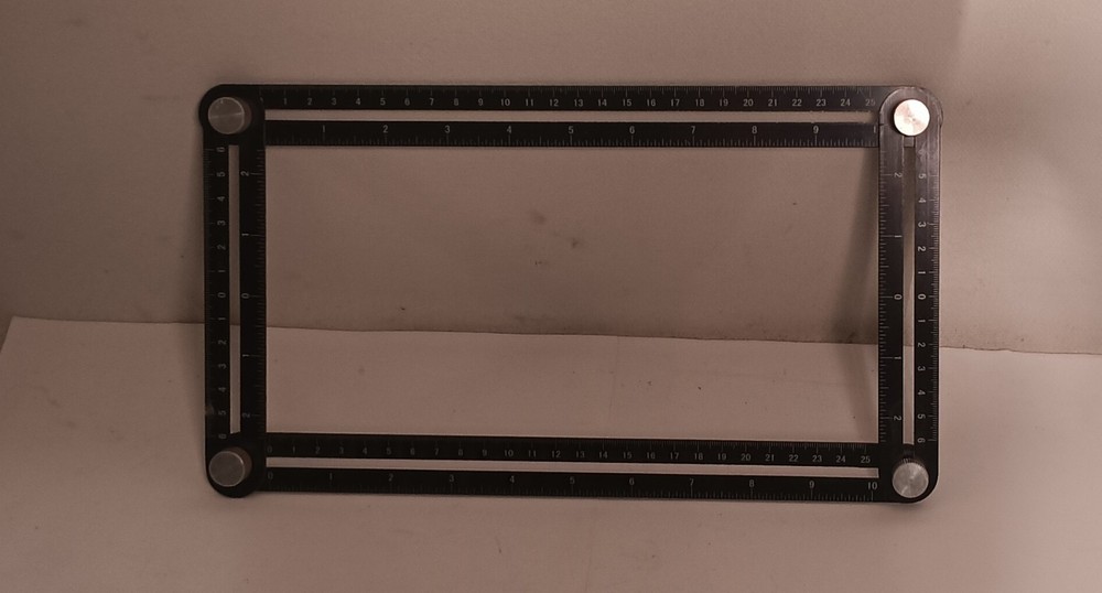 Black Four-Sided Multi-Angle Template Ruler