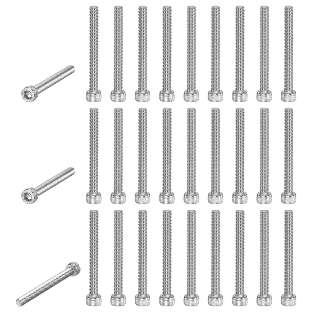 50-Pack Socket Head Cap Screws Bolts M5x50mm 0.8mm Pitch for Chainsaw [Silver]