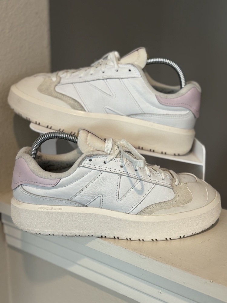 New Balance CT302 NB White Purple Platform Shoes CT302SP-D Women’s Size 9