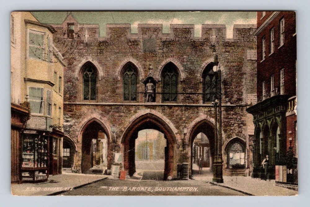 Southampton England, The Bargate, Vintage Card Travel Souvenir History Postcard