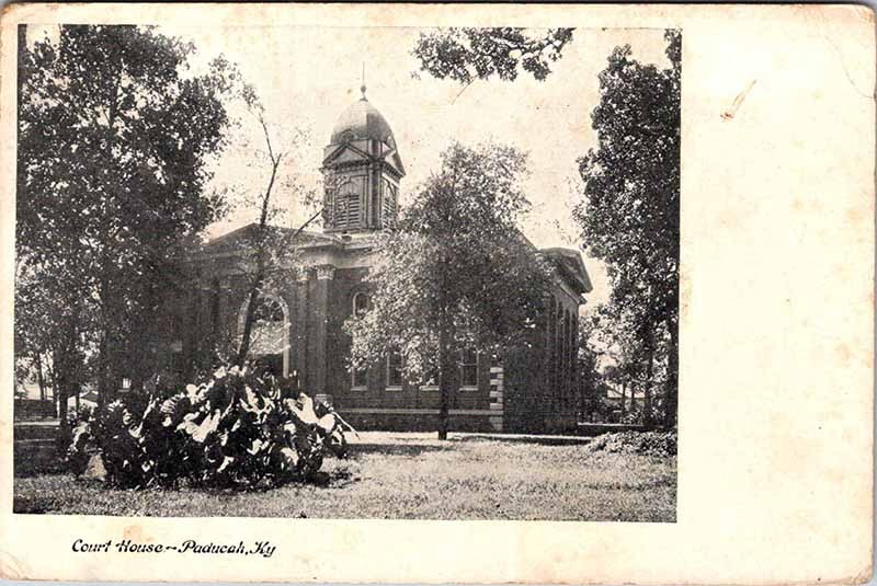 Postcard COURT HOUSE SCENE Paducah Kentucky KY m/09 AM6108