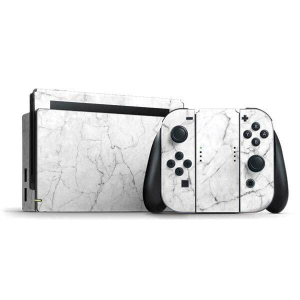 Marble Nintendo Switch Bundle Skin - White Marble