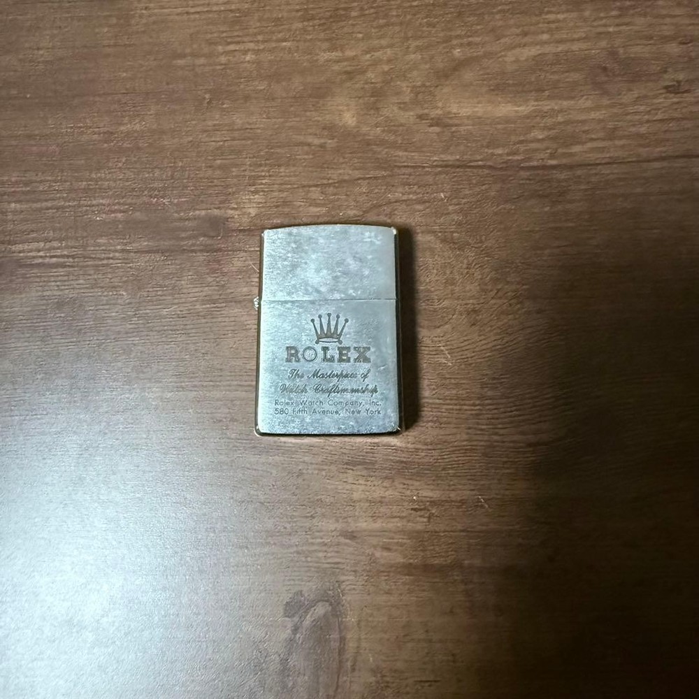 Zippo Vintage Lighter ROLEX Silver Used Authentic U.S.A. Unisex