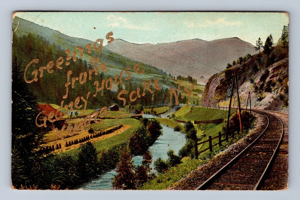 Kenora Lake NY-New York Scenic Greetings Geadney House Vintage Postcard