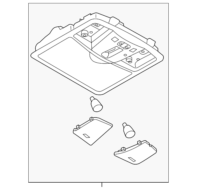 Genuine Nissan Overhead Console 26430-5ZW0A