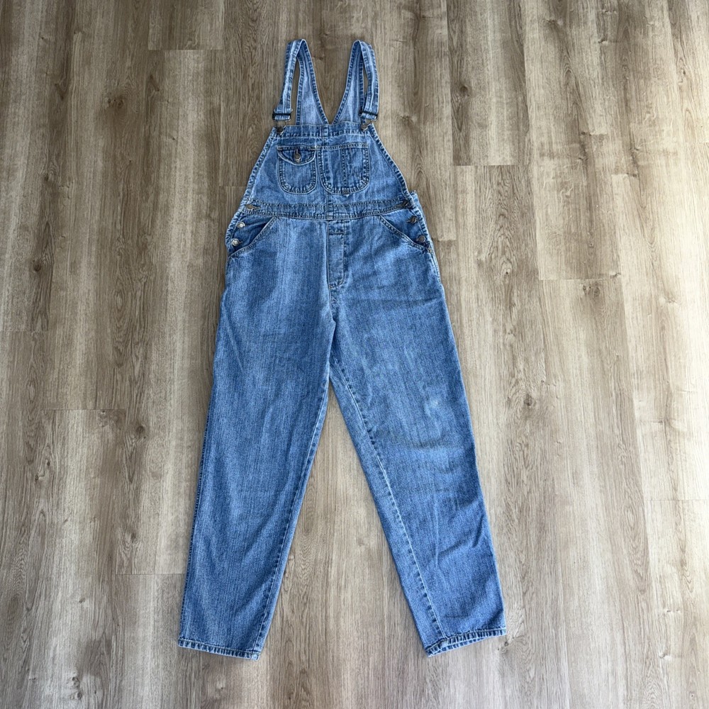 London London Women’s Denim Overalls M 90s Carpenter Grunge Retro Casual Y2K