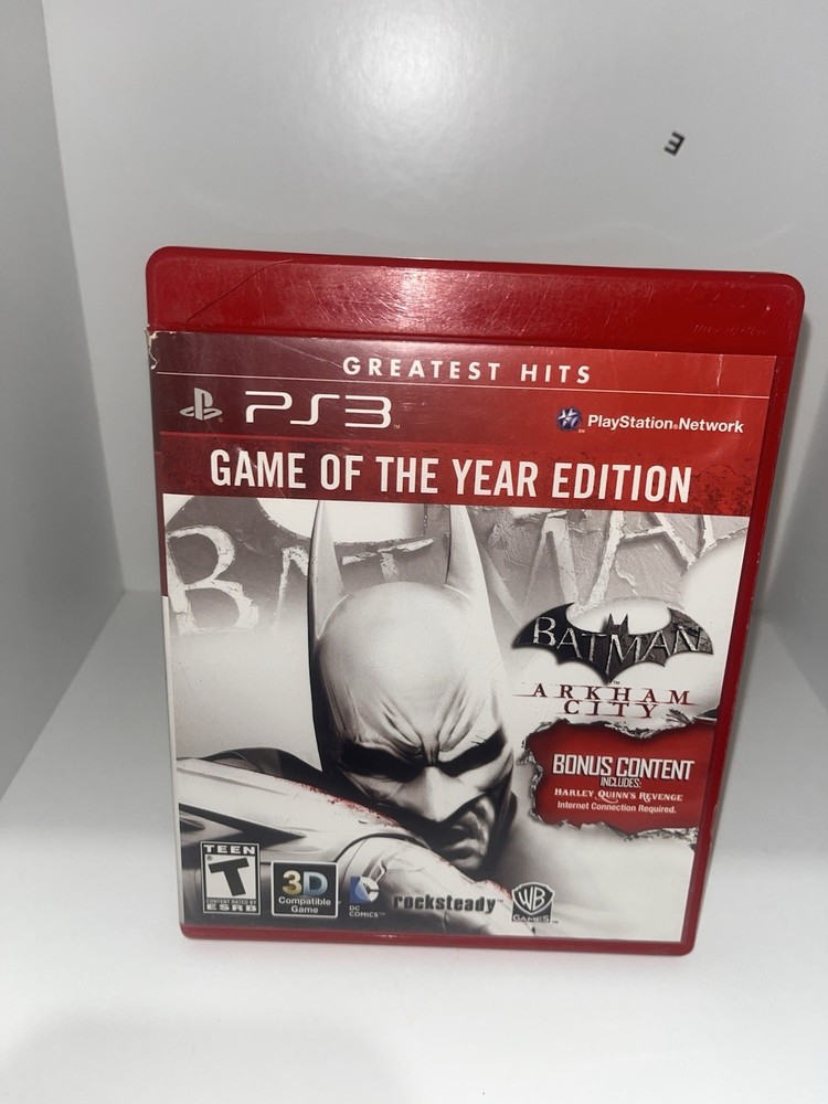 Batman Arkham City Greatest Hits PS3 Game of the Year Edition, CIB NOT WORKING!