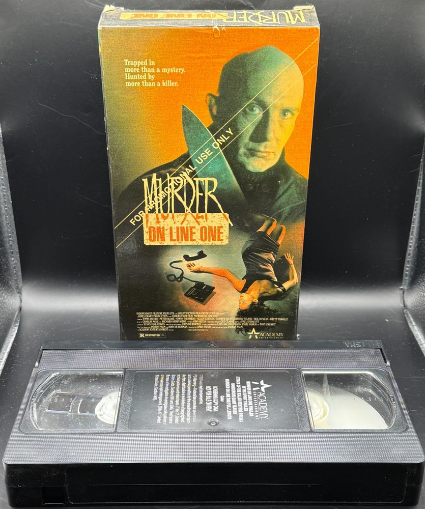 Murder On Line One - (VHS,1990) - RARE! Promotional w/ Bonus Trailers - Tested