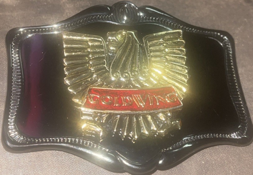 Vintage 1970s Honda Goldwing Motorcycle Belt Buckle New