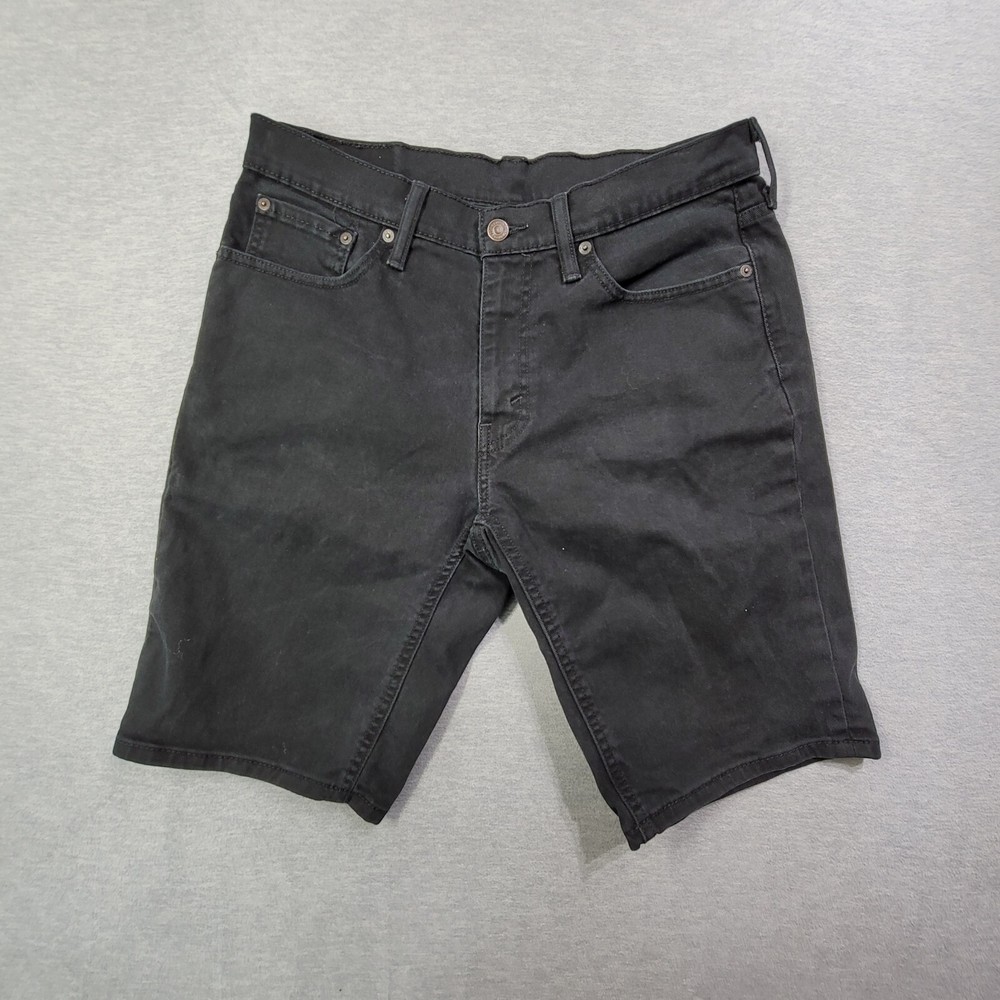 Levis 541 Denim Shorts Mens 32 Black Straight Stretch Mid Rise Skate Grunge