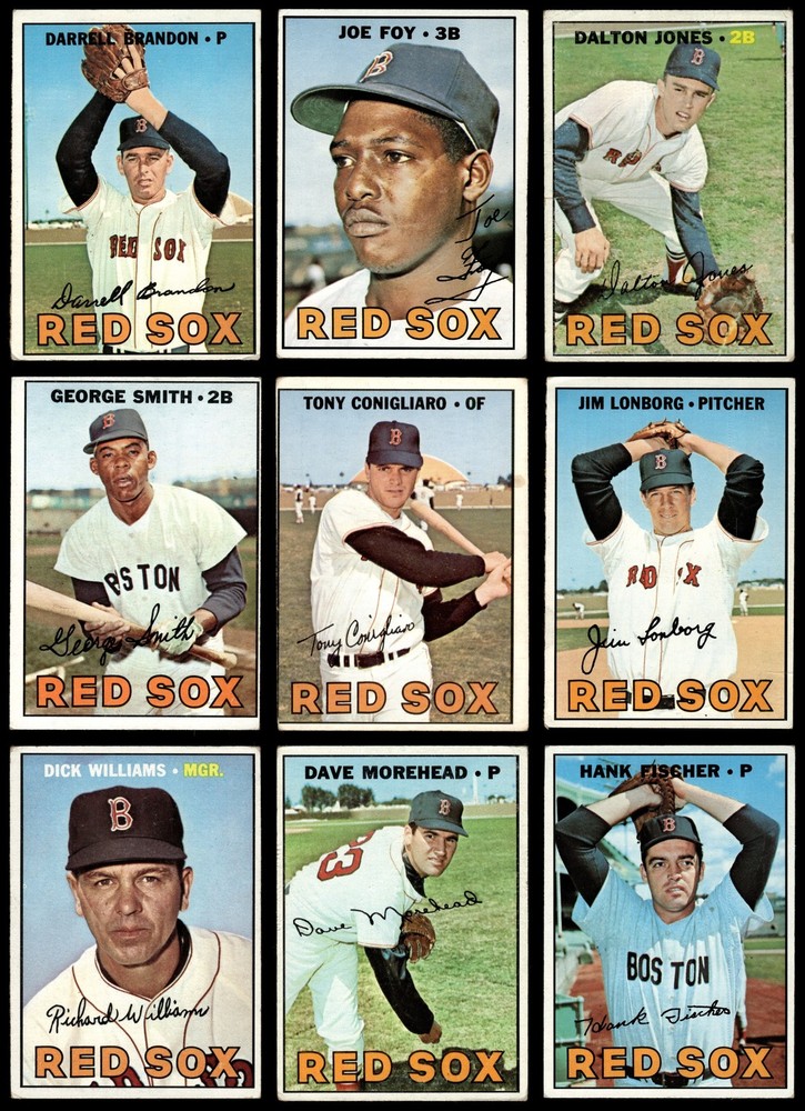 1967 Topps Boston Red Sox Near Team Set 2.5 - GD+ 7068548 (19 / 28 cards)