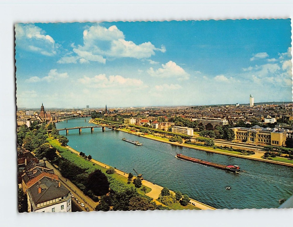 Postcard Panoramic View Frankfurt am Main Germany