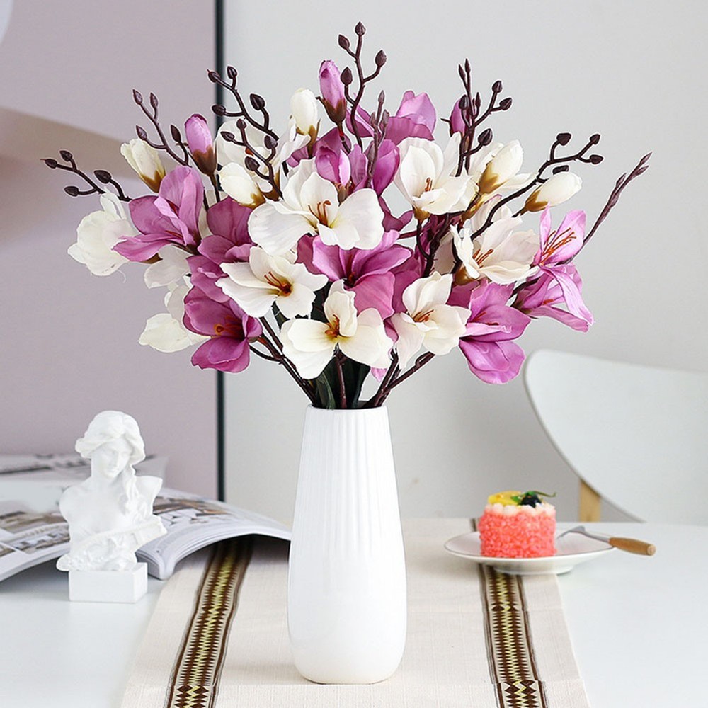 Artificial Gladioli Stems 5-Prong 20-Head Bundle for Stylish Indoor Decor