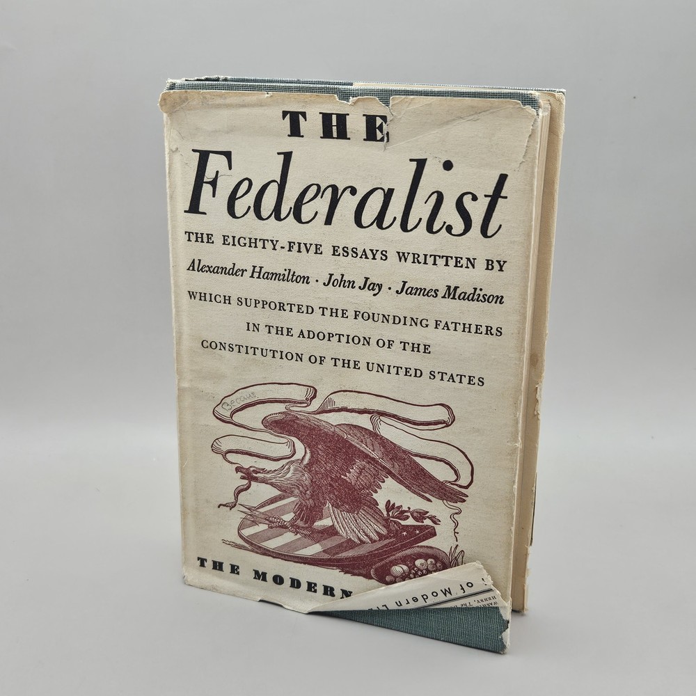 Vtg The Federalist Papers by HAMILTON, JAY & MADISON, Modern Library HCDJ 1941
