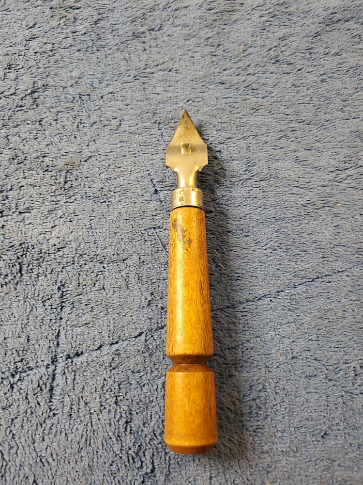 Vtg Bonny Can Punch Bottle Opener Utensil Tool Wooden Handle Can Punch USA