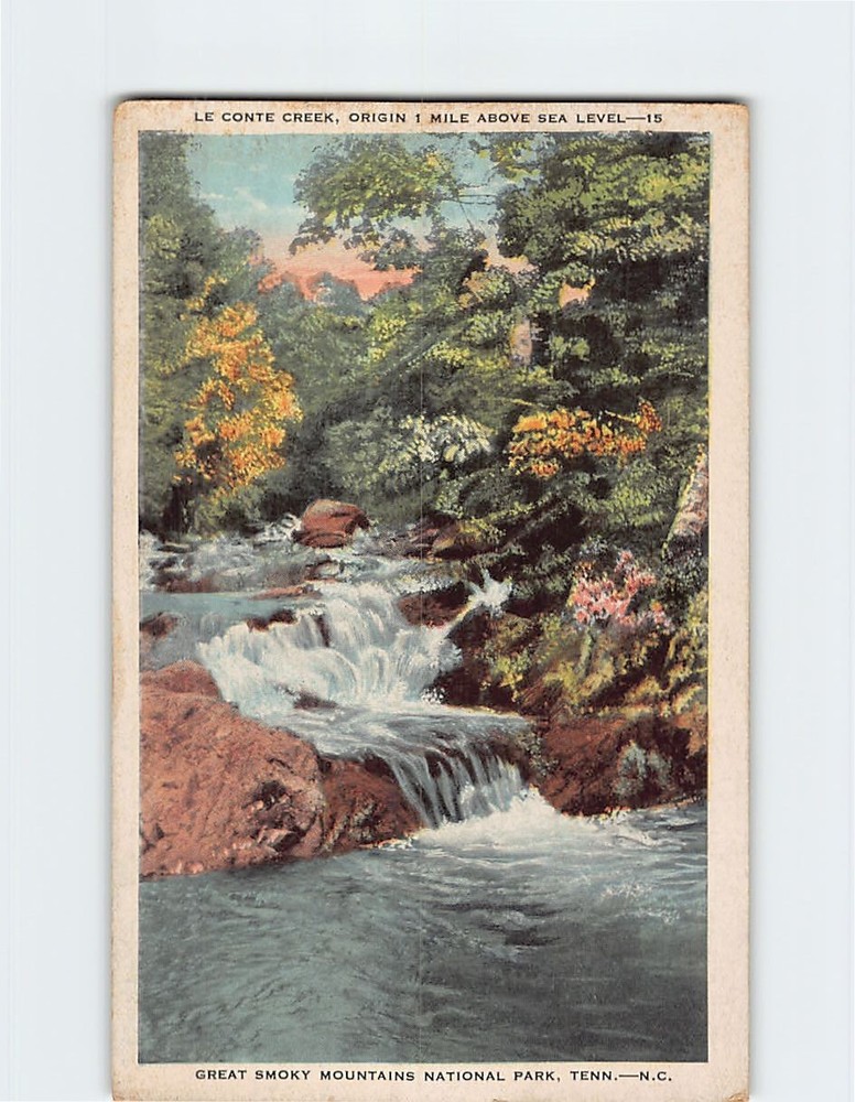 Postcard Le Conte Creek Great Smoky Mountains National Park Tennessee USA
