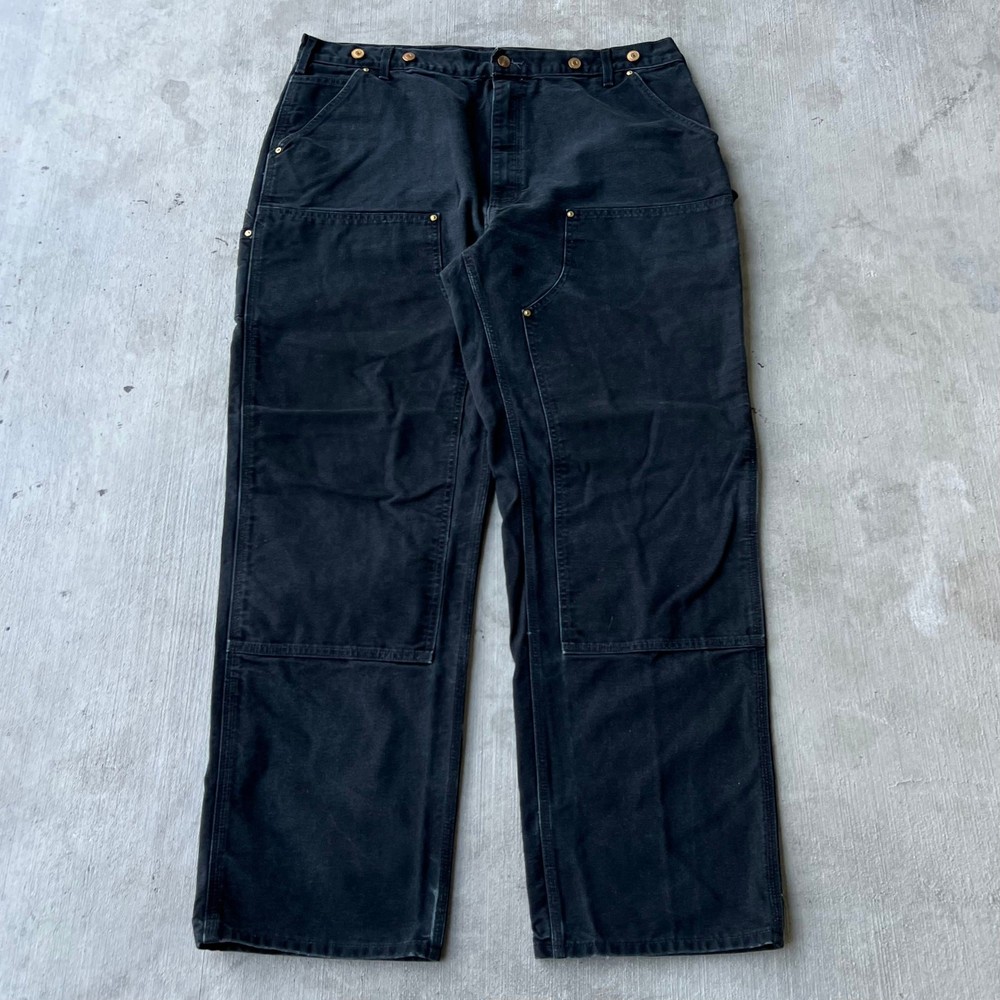 Vintage Y2K Carhartt black double knee work wear carpenter pants