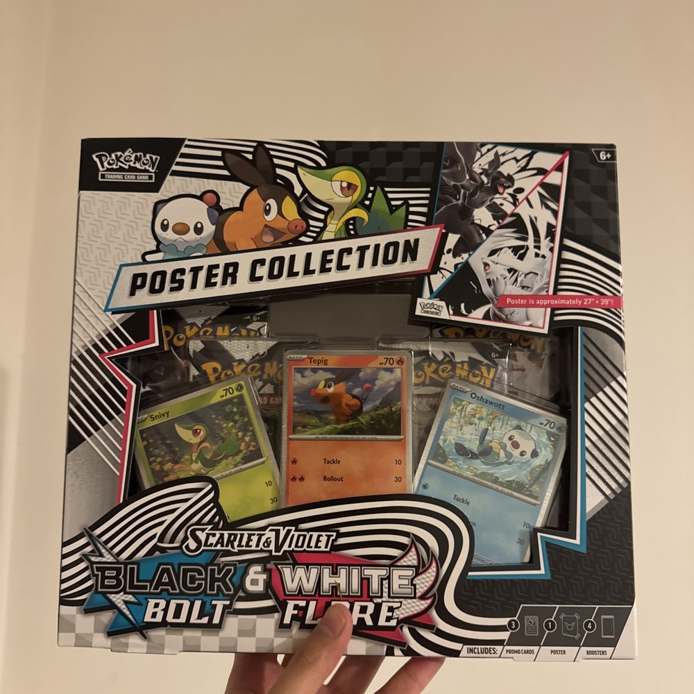 Pokémon TCG Black Bolt White Flare Unova Poster Collection Sealed New