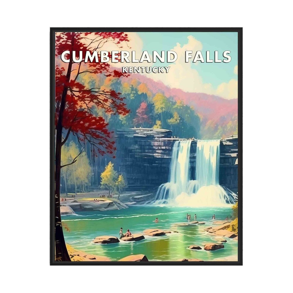 Cumberland Falls Kentucky Poster Art Print Retro National Falls Gifts