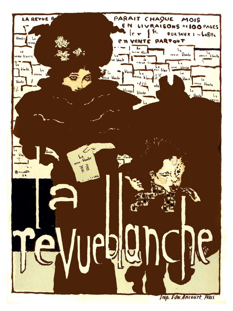 LA Revueblanche cultural Decoration Poster. Graphic Interior Art design 3212