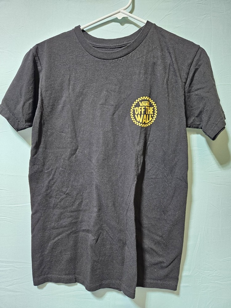 VANS Black Short Sleeve T-Shirt Size Small VANS Off The Wall Classic Shirt