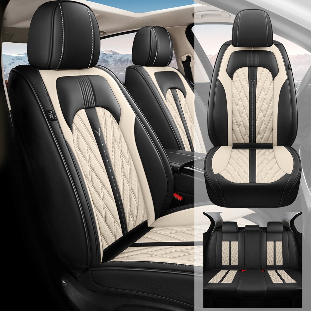 Car Seat Covers Faux Leather Full Set Protector Pad For Cadillac ATS 2013-2018