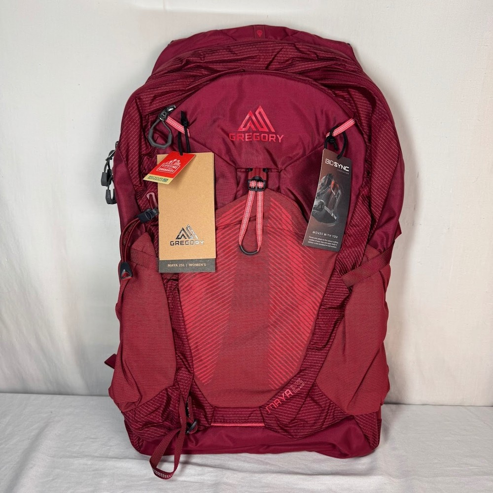 Gregory Women's Backpack Maya 25L Red Comfortable, Breathable NEW (MSRP $169.95)