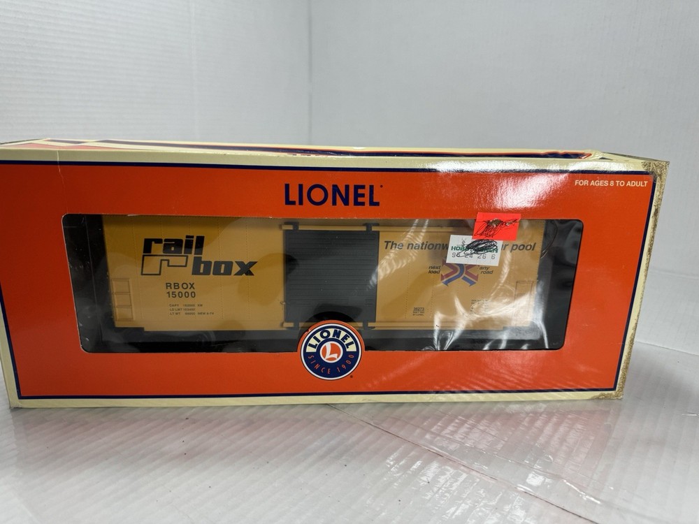 Lionel O Gauge #36273 Rail Box High Cube Boxcar For Train Set Layout