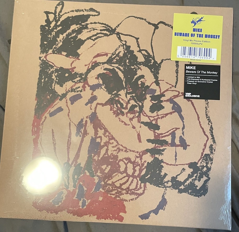 MIKE Beware of the Monkey Vinyl Me Please VMP Exclusive Numbered Crystal Clear