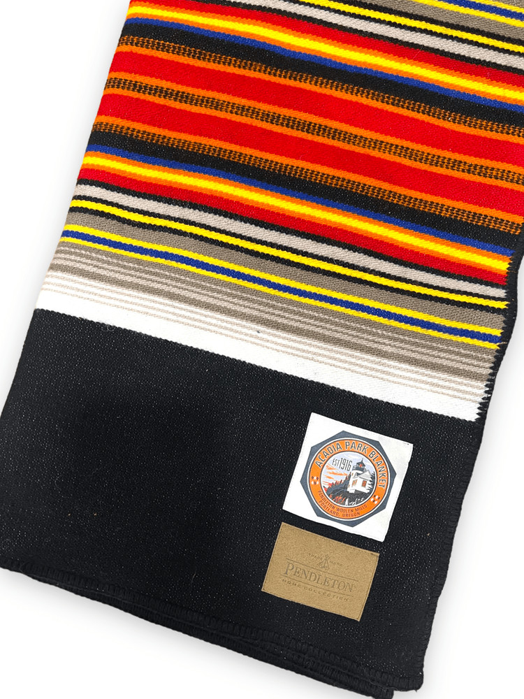 Pendleton Acadia National Park Throw Blanket Sage Black Multicolor w/ Carrier-image