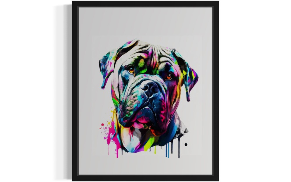 Cane Corso Dog Watercolor Photo Art Print Poster Wall Art Painting