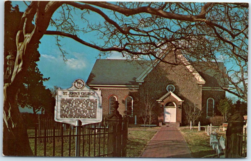 Postcard - St. John's Church - Hampton, Virginia