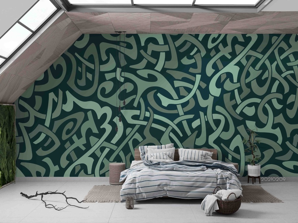 3D Abstract Graffiti Texture Wall Murals Wallpaper Murals Wall Sticker-image