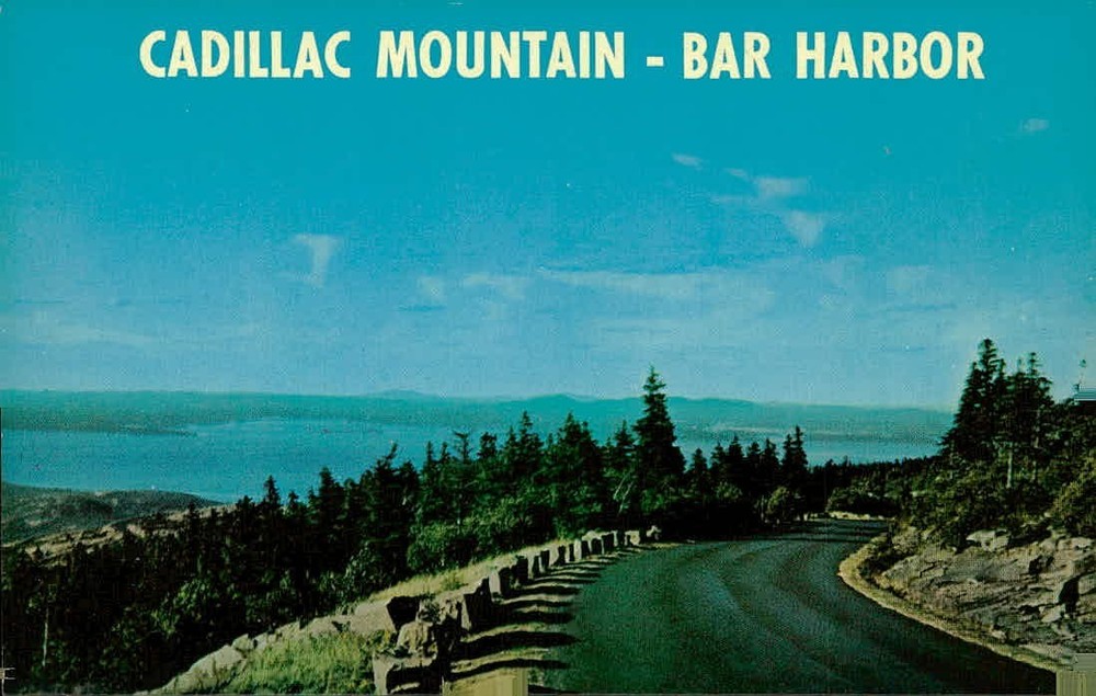 Cadillac Mountain Bar Harbor Maine Auto Road Postcard Unposted Paul Knaut