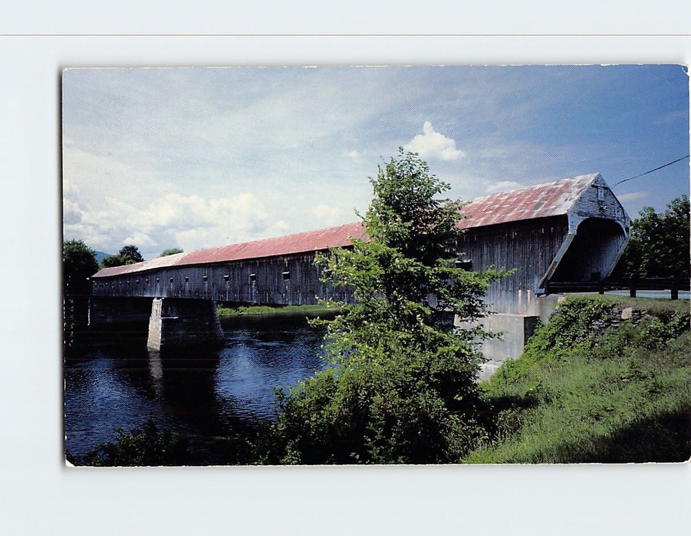 Postcard Windsor-Cornish Covered Bridge NH USA