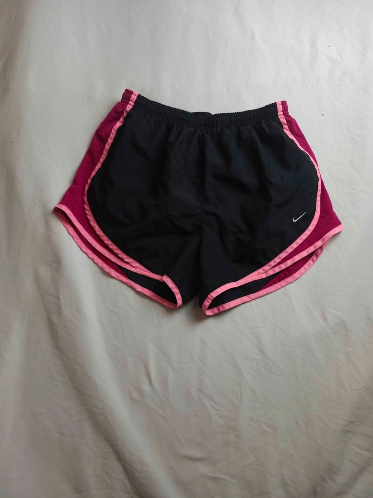 Nike Dri-FIT Running Shorts Womens M Black Pink Performance Sporty Athleisure