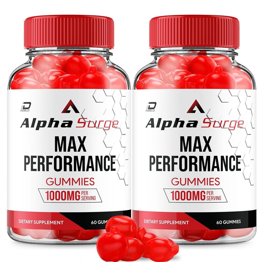 (2 Pack) Alpha Surge Gummies for Men – AlphaSurge ACV Gummy 1000MG,Vitamin B12