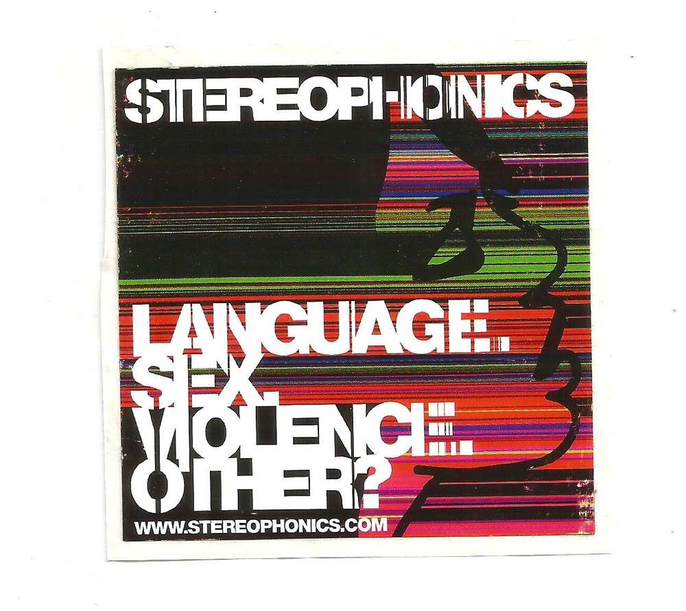 STEREOPHONICS Vintage 2005 PROMO Vinyl STICKER 3x3 for Language CD MINT USA