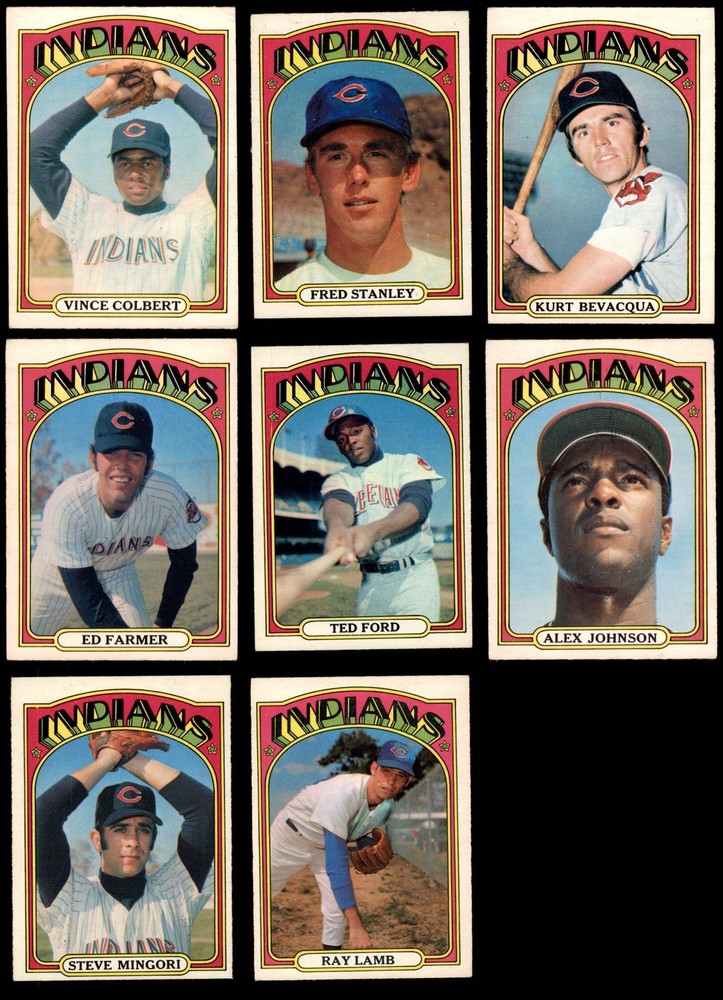 1972 O-Pee-Chee Cleveland Indians Near Team Set 4 - VG/EX 6970103 (8 / 16 cards)