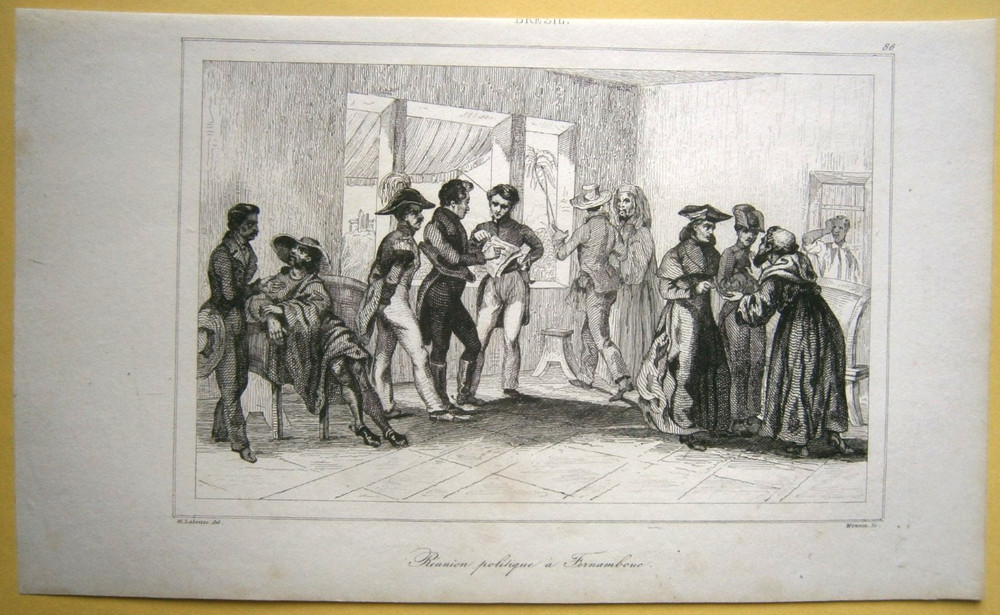 1837 print BRAZIL: POLITICAL MEETING IN PERNAMBUCO, #86