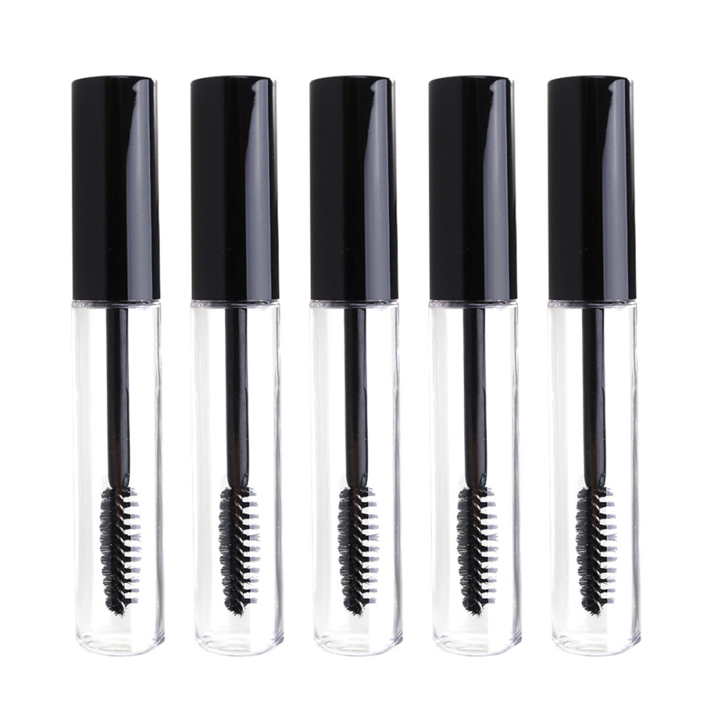 5 Pcs Refillable Mascara Tubes with Wands for DIY Eyelash Care