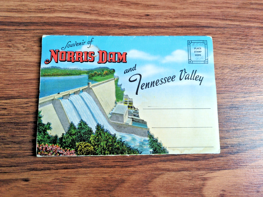 Vintage Souvenir Folder Postcard Set Of Norris Dam And Tennessee Valley UNPOSTED