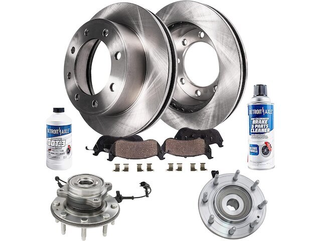 Sierra 3500 HD Brake Pad Rotor and Wheel Hub Kit by Detroit Axle 54459JGXD