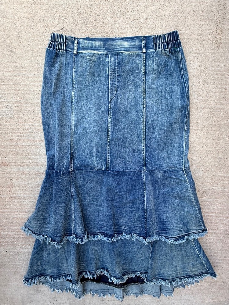 Y-2K maxi denim skirts for women