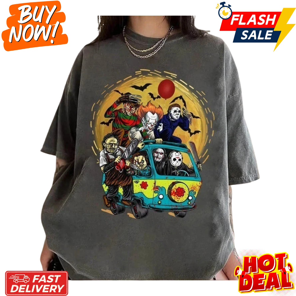 Halloween Inspired T-Shirt Fan Made Chucky Jason Myers Freddy Scream Horror Tee